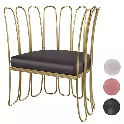 Homary-Gray Velvet Upholstered Accent Chair