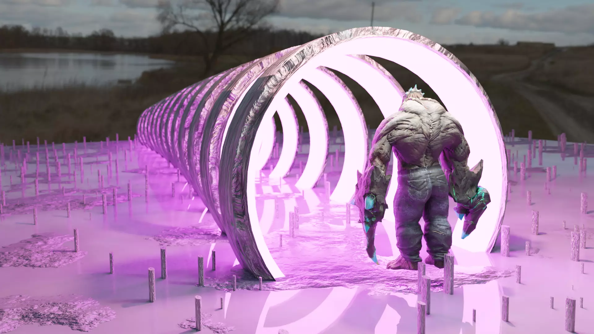 Sci-fi environment effect 3D model_0