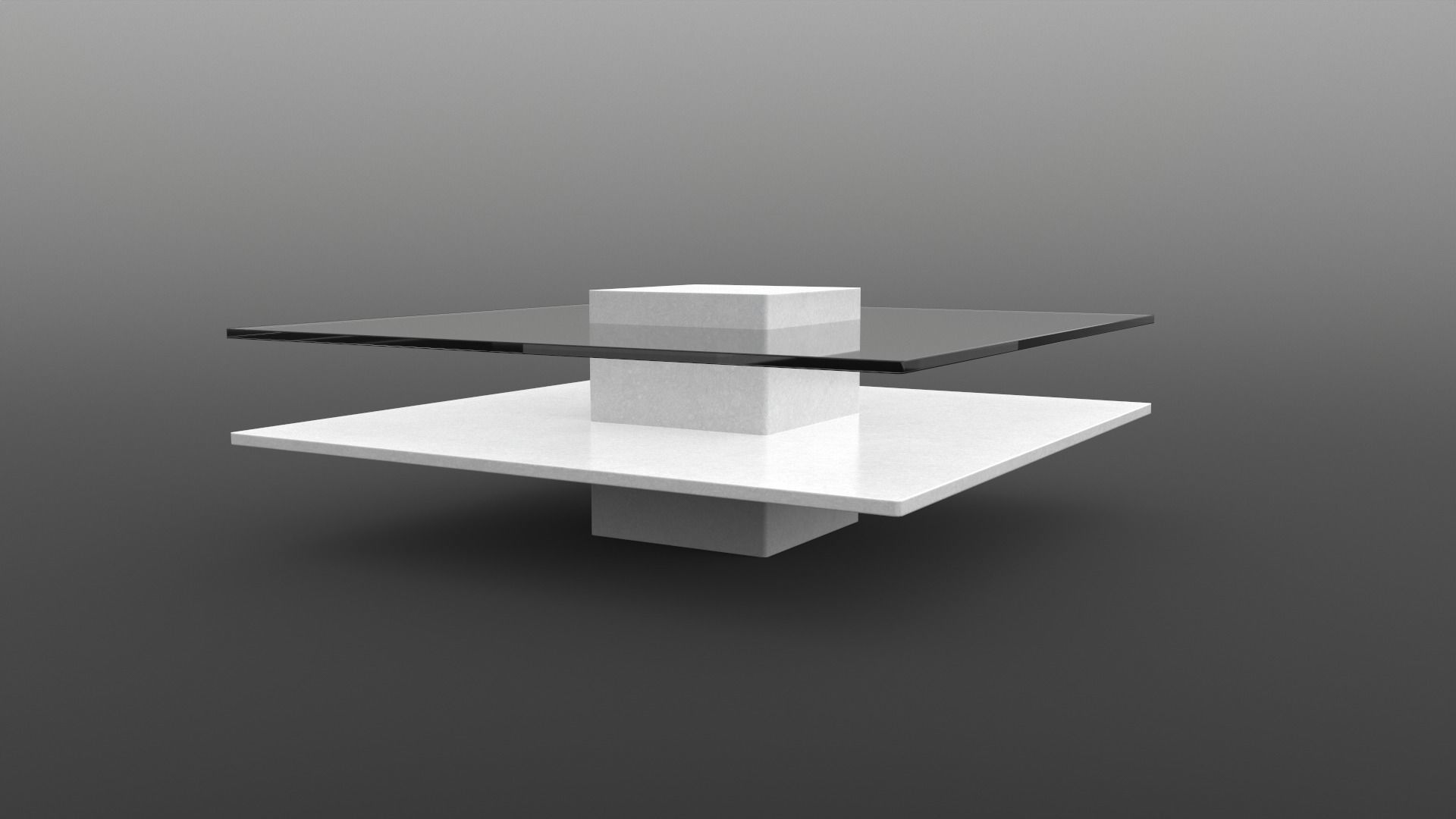 Zoe Storage Coffee-Table white Low-poly 3D model_5