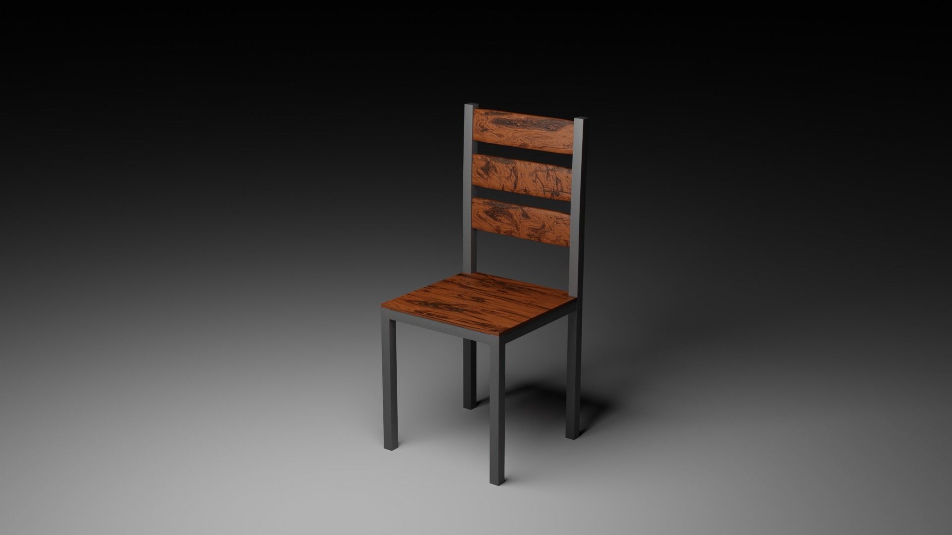 Table And Chair-Low Poly Model Low-poly 3D model_2