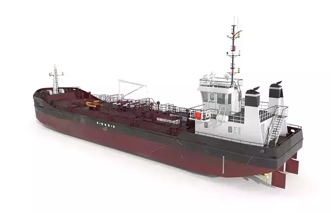 TANKER DWT800 Low-poly 3D model