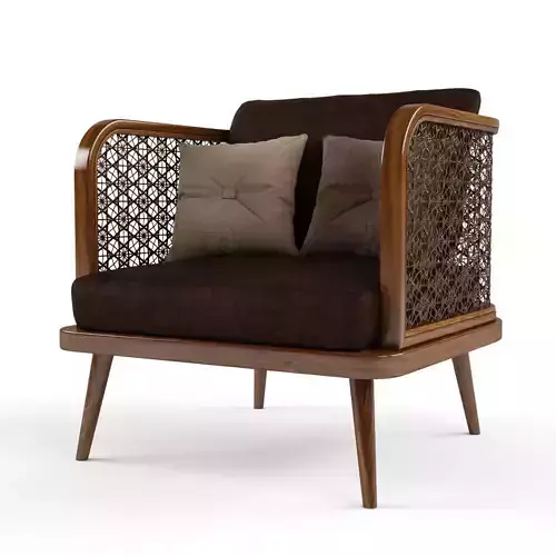 Chair outdoor rattan wood