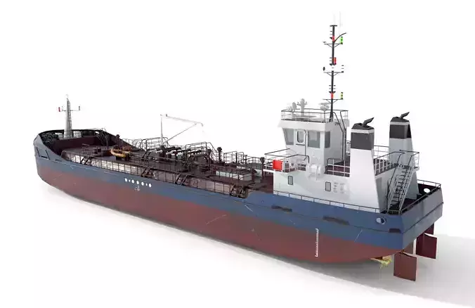 TANKER DWT800 Low-poly 3D model