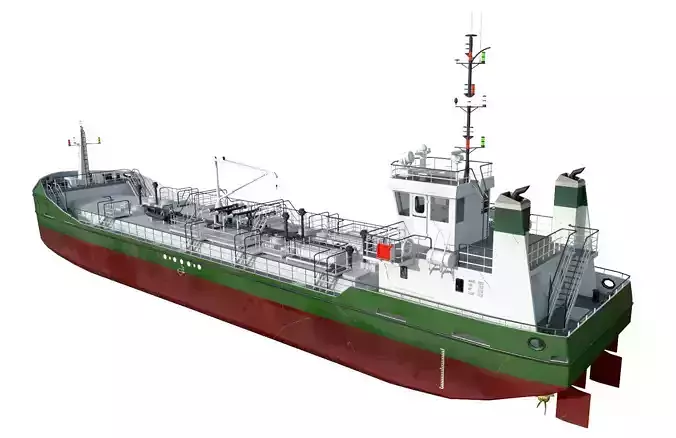 TANKER DWT800 Low-poly 3D model