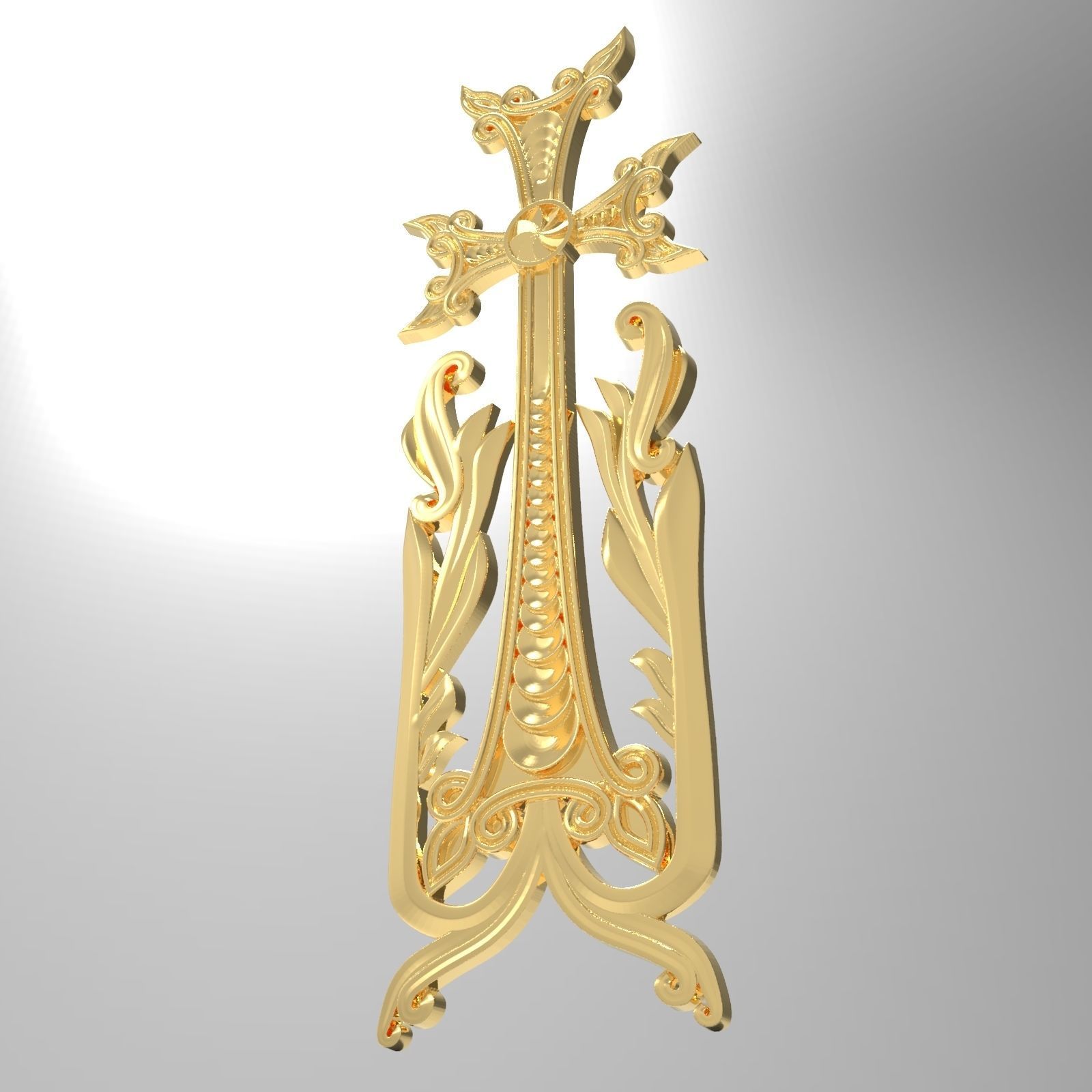 The cross of Armenian  3D print model_4