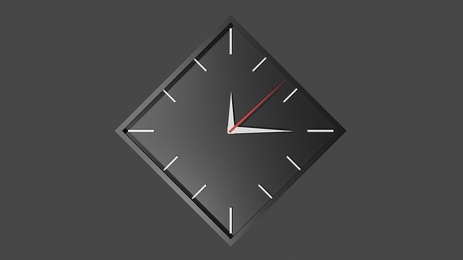 Minimalistic Romb Clock 3D model