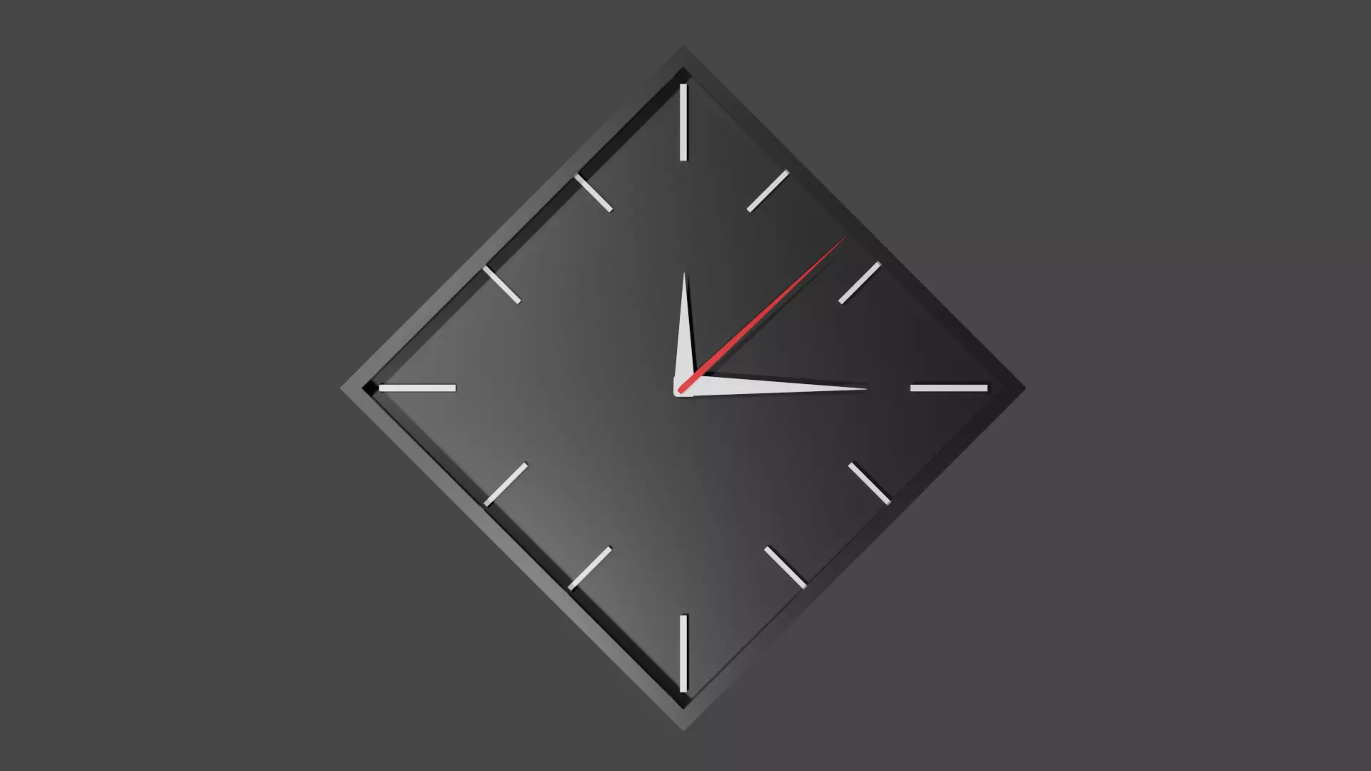 Minimalistic Romb Clock 3D model