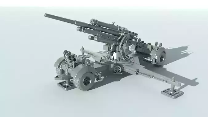 Flak 88mm Anti-aircraft for print 3D print model