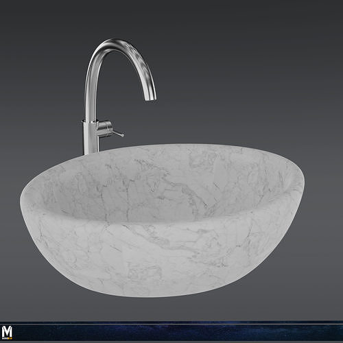 Modern Wash Basin Free low-poly 3D model