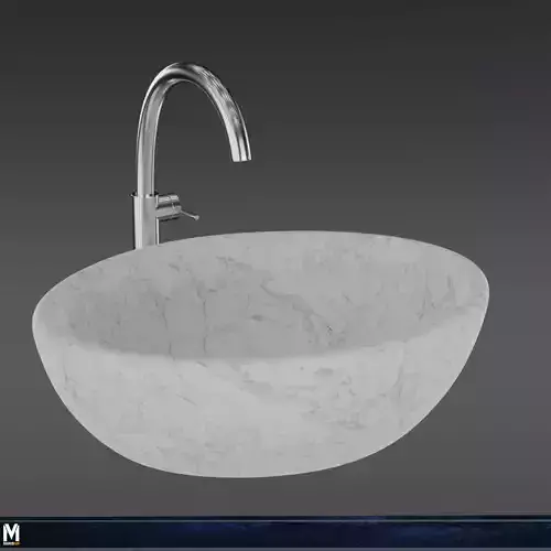 Modern Wash Basin Free low-poly 3D model