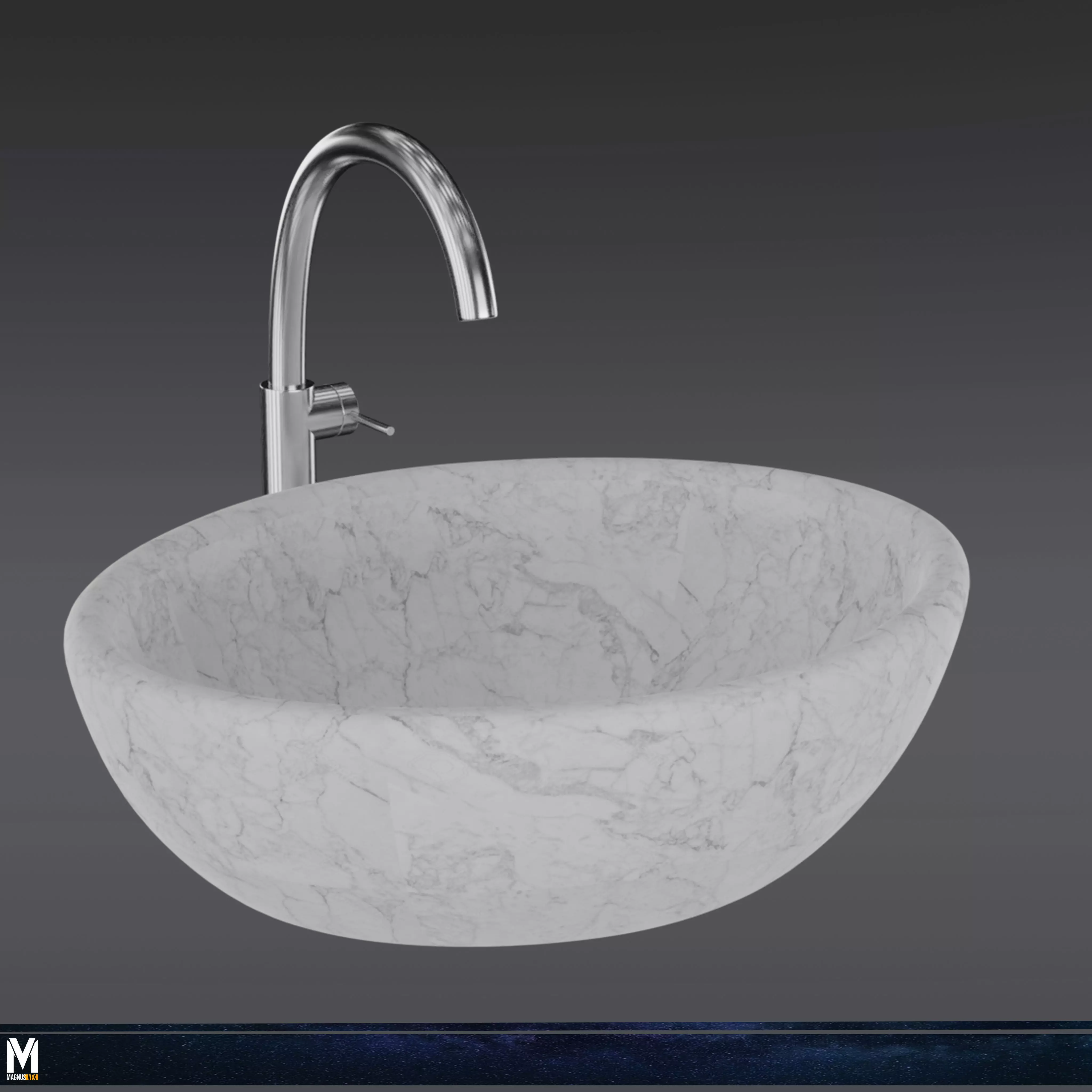 Modern Wash Basin Free low-poly 3D model_0