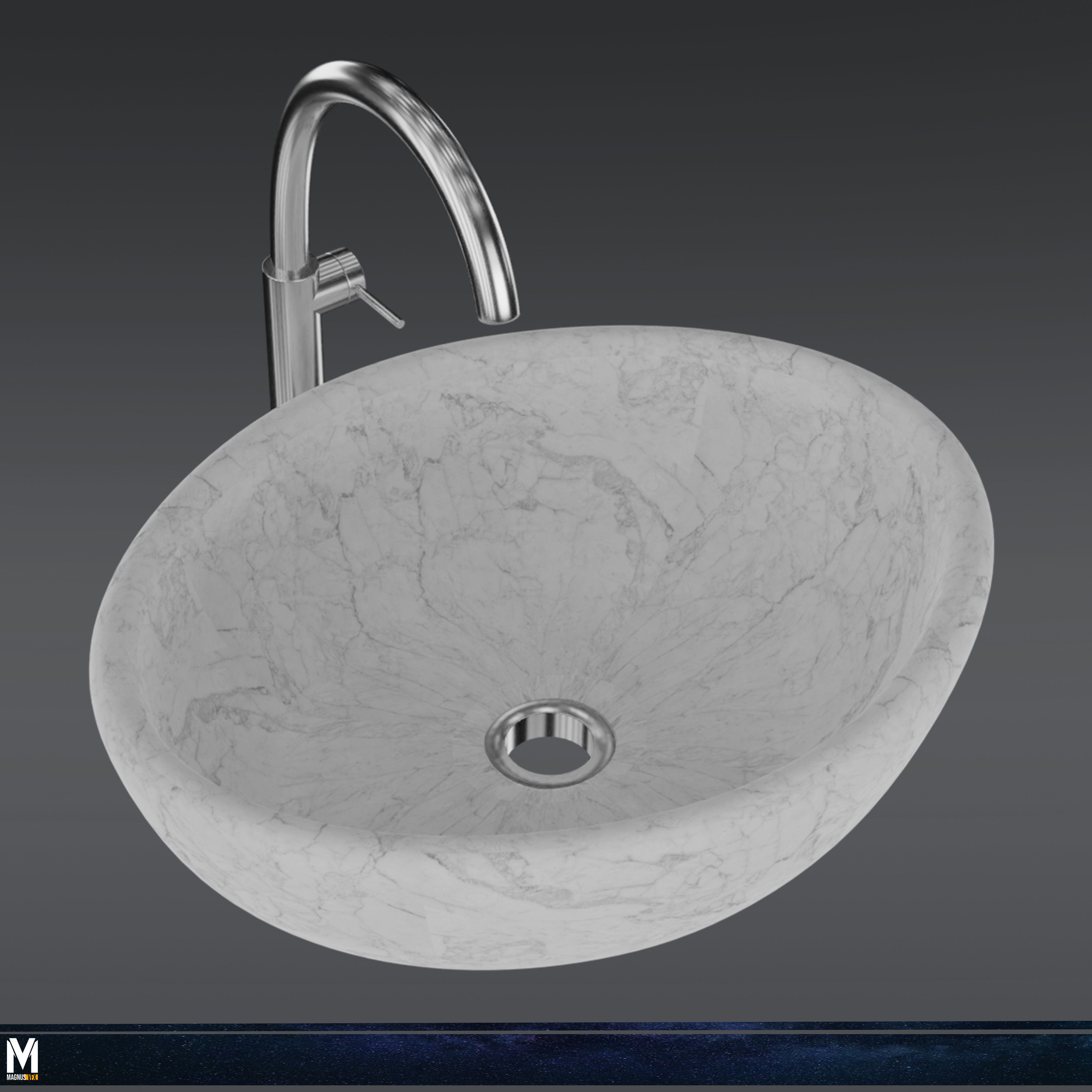 Modern Wash Basin Free low-poly 3D model_4
