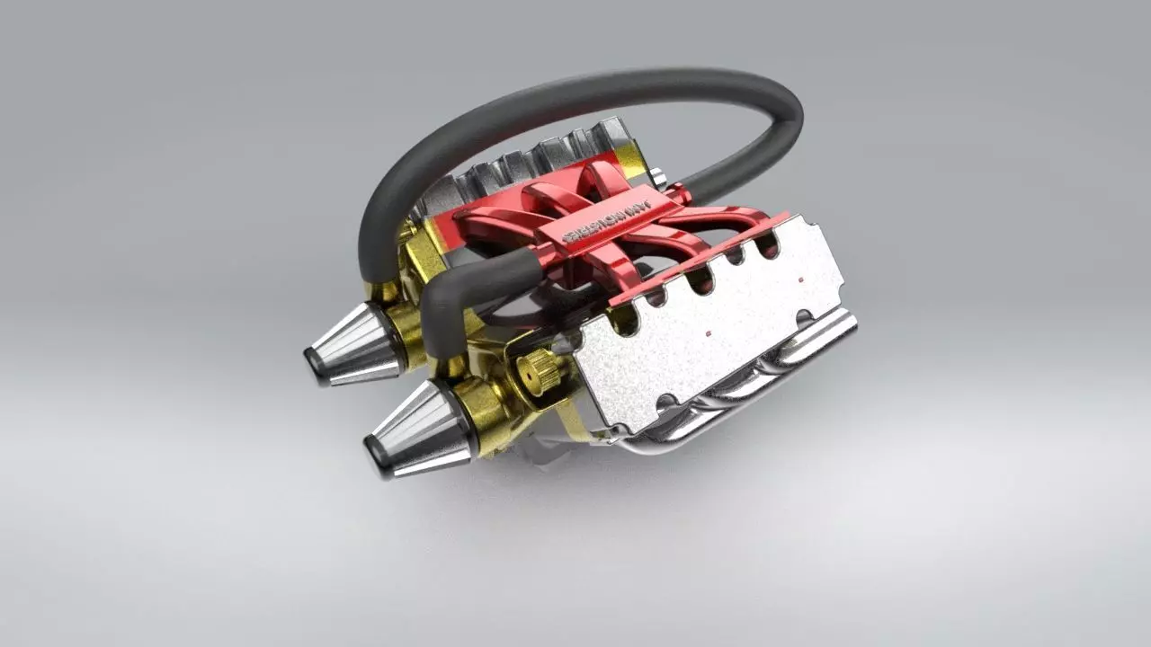  ENGINE-TWIN TURBO V-TYPE 3D print model_0