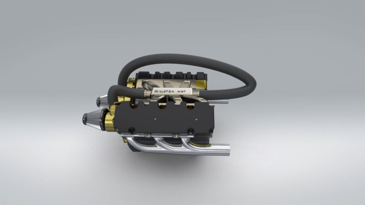  ENGINE-TWIN TURBO V-TYPE 3D print model_3
