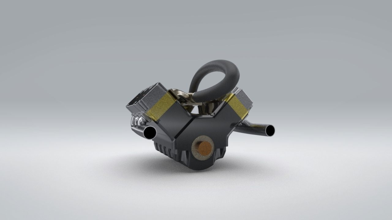  ENGINE-TWIN TURBO V-TYPE 3D print model_2