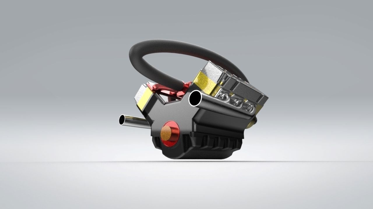  ENGINE-TWIN TURBO V-TYPE 3D print model_1