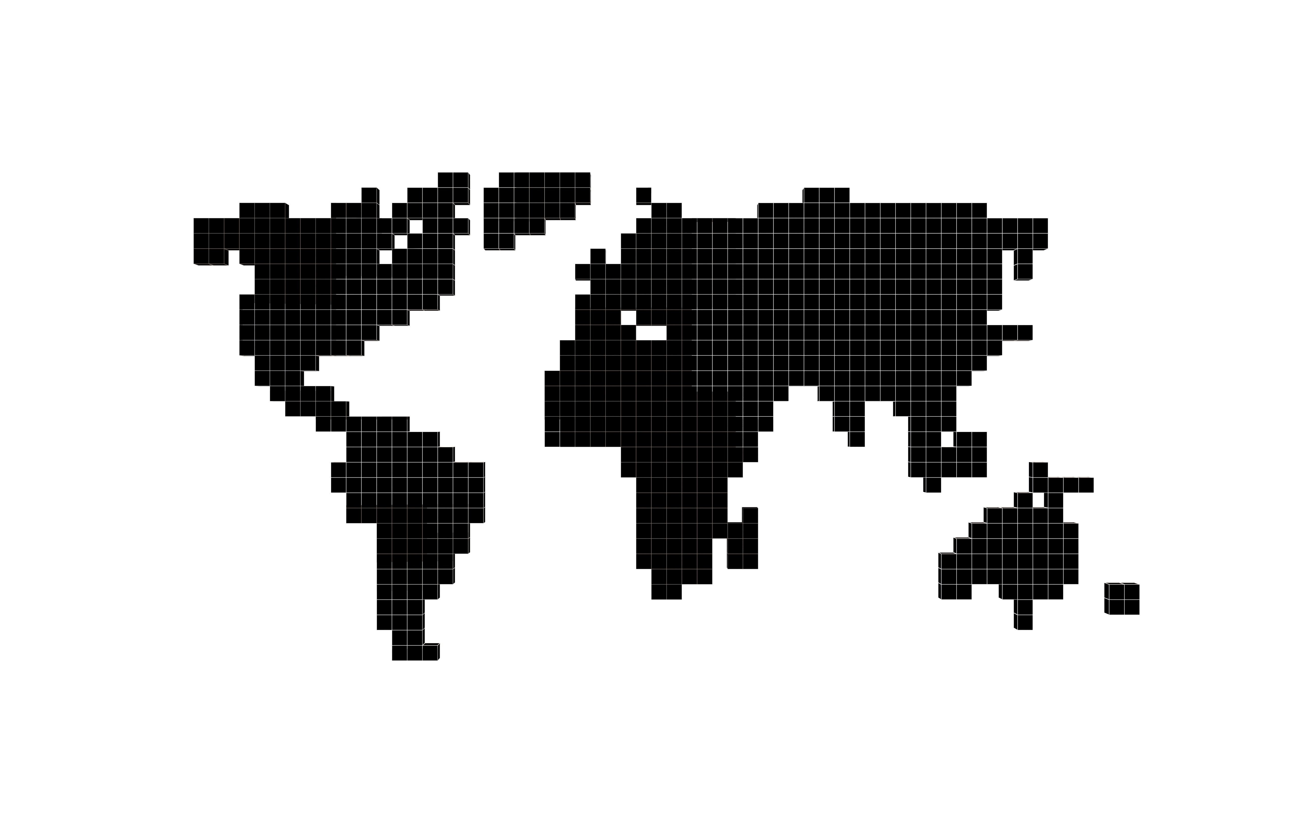 Earth Map Cube Style v2 001 Low-poly 3D model_6