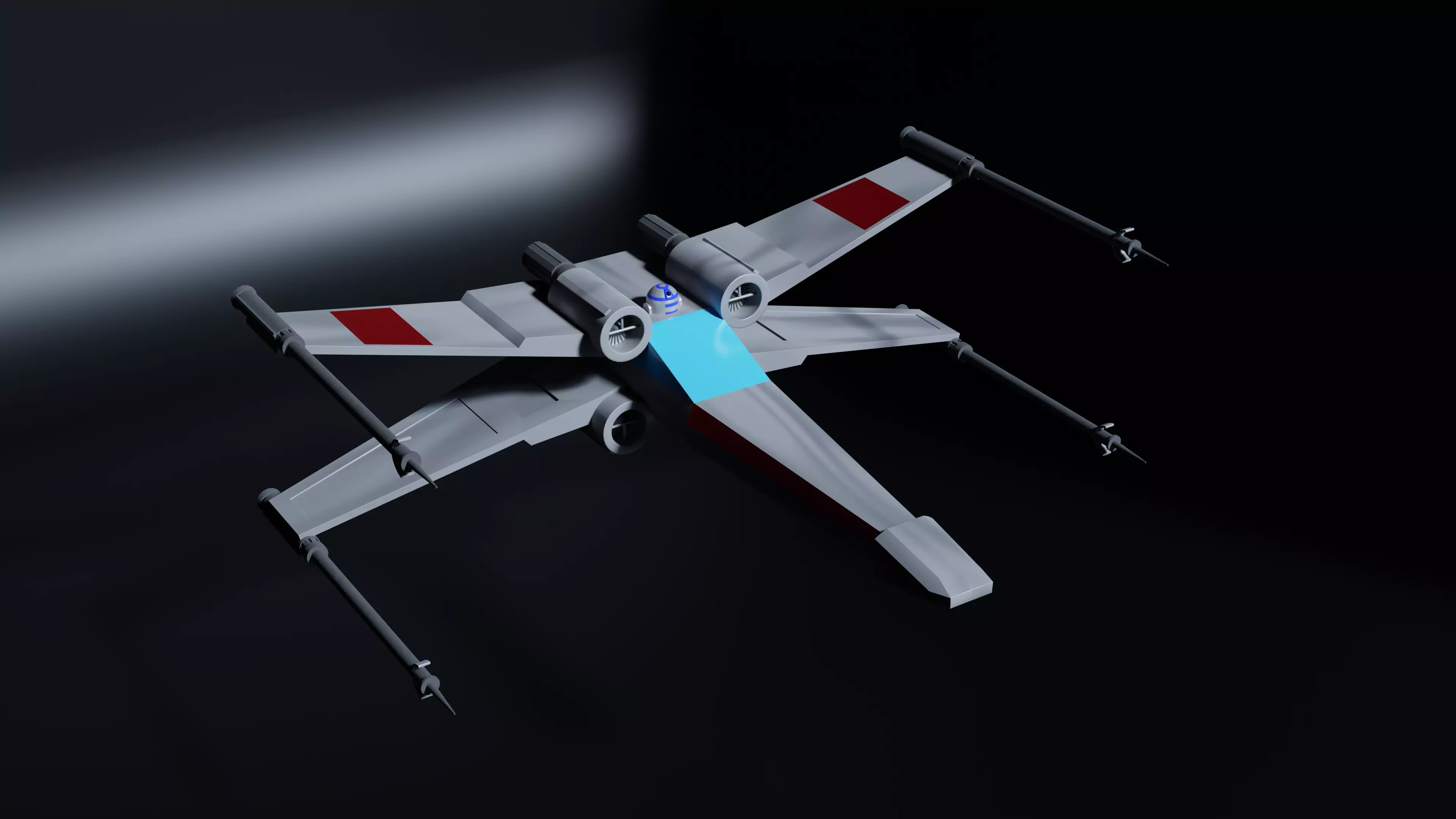 X-Wing star wars x - wing fighter Free low-poly 3D model