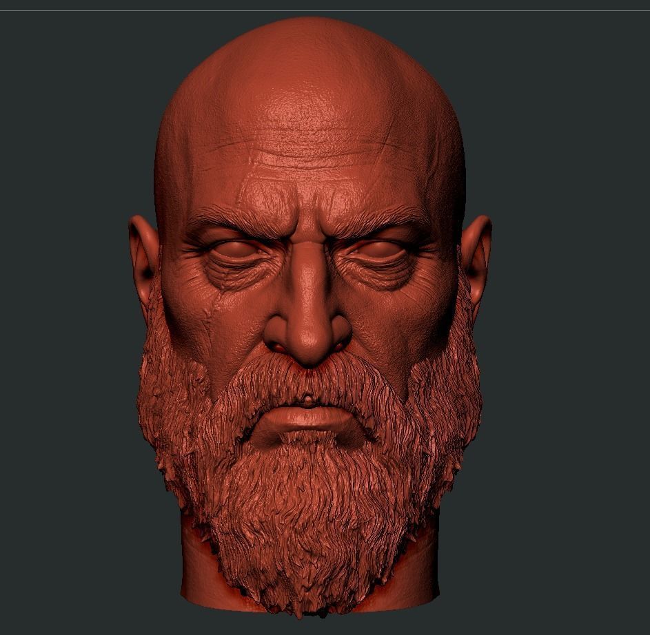 Kratos Head 3D print model_8