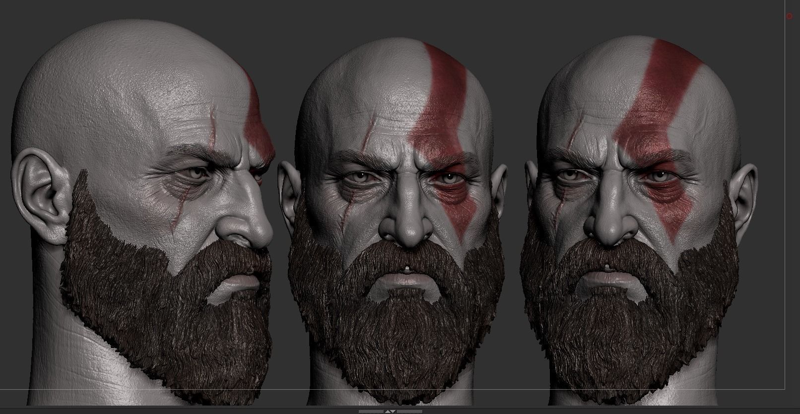 Kratos Head 3D print model_5