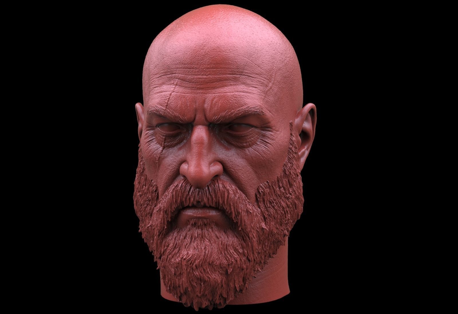 Kratos Head 3D print model_1