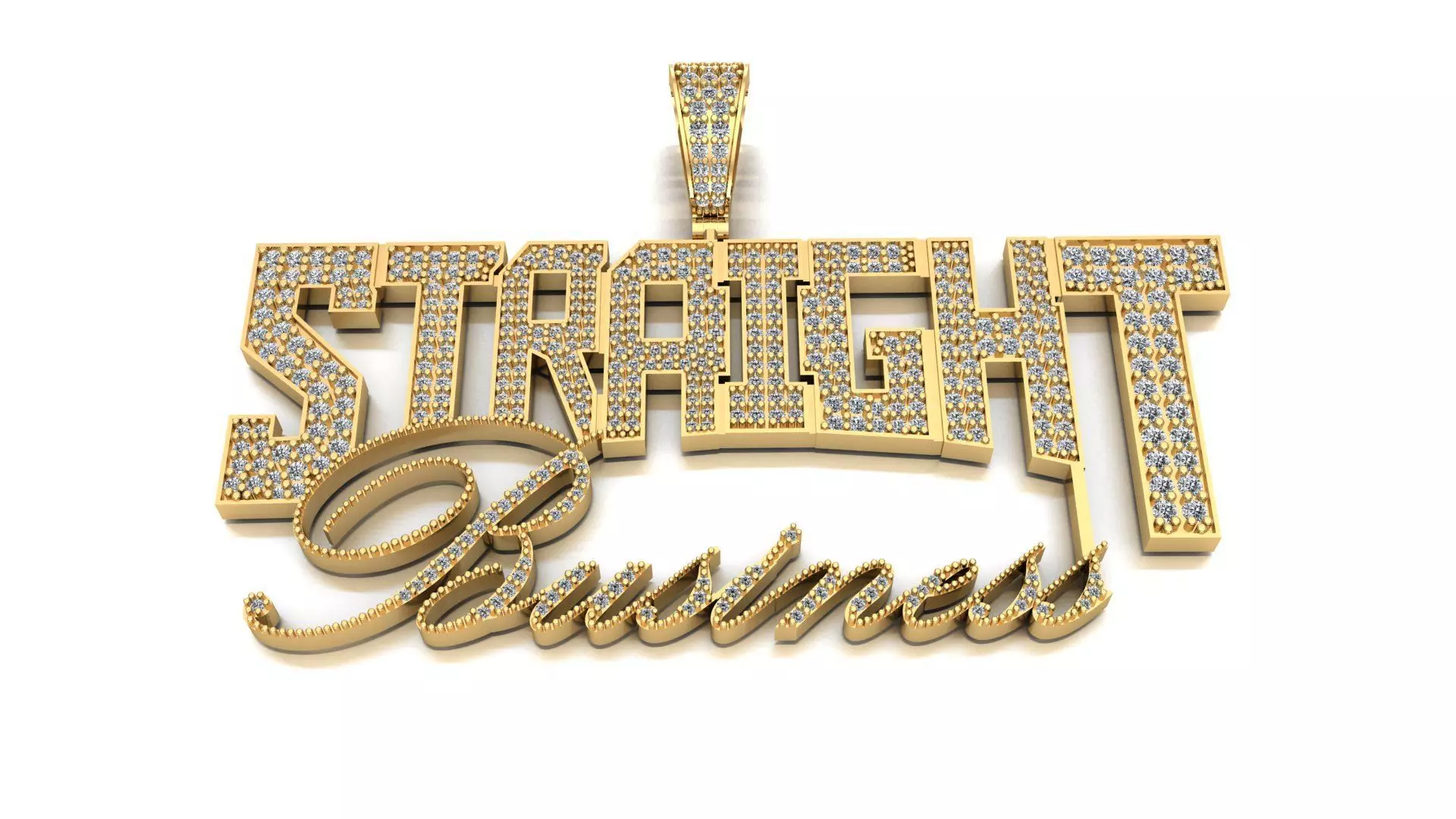 Straight Business pendant 3D print model 3D print model