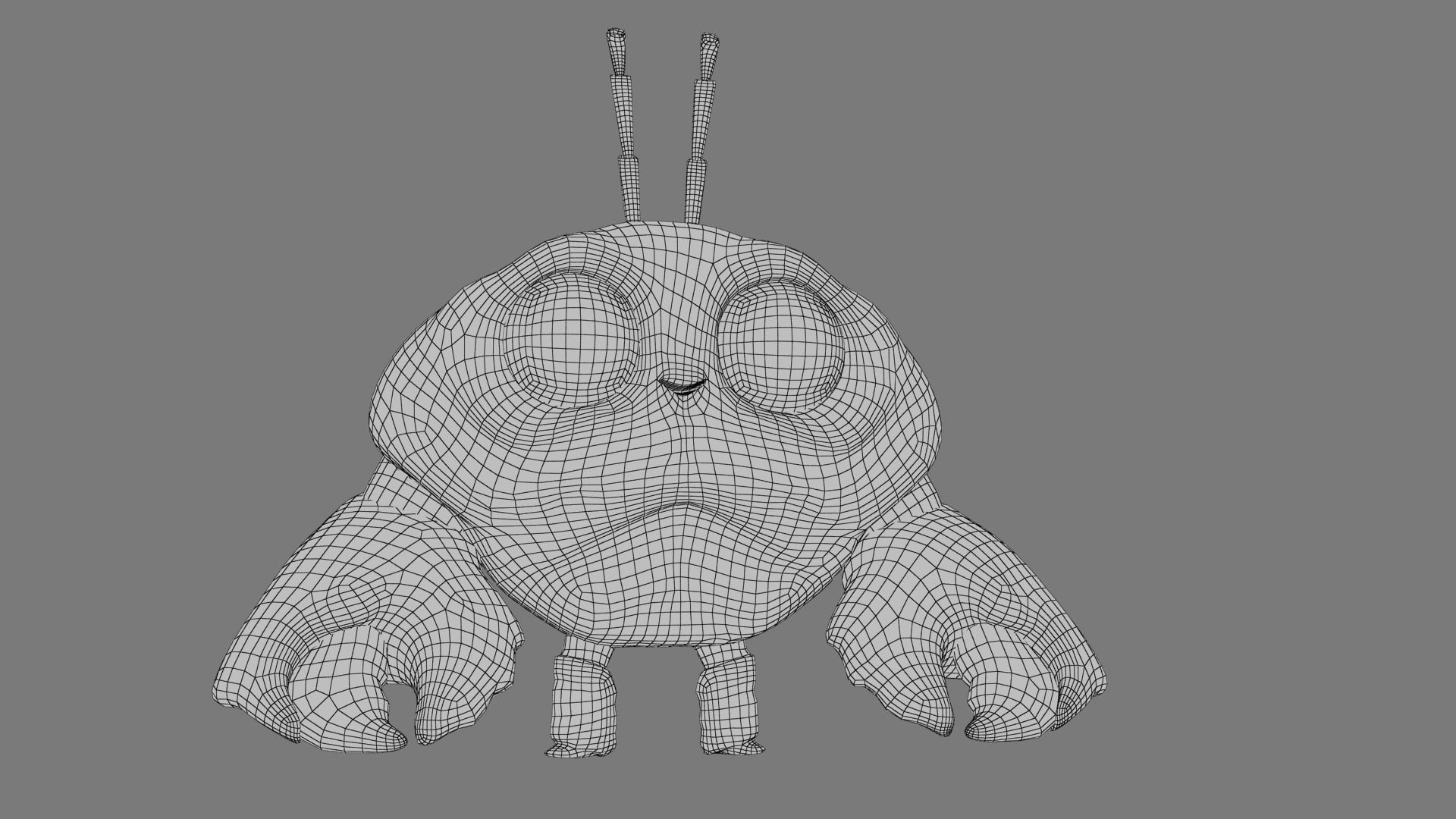 Cartoon Mr Crab Low-poly 3D model_17