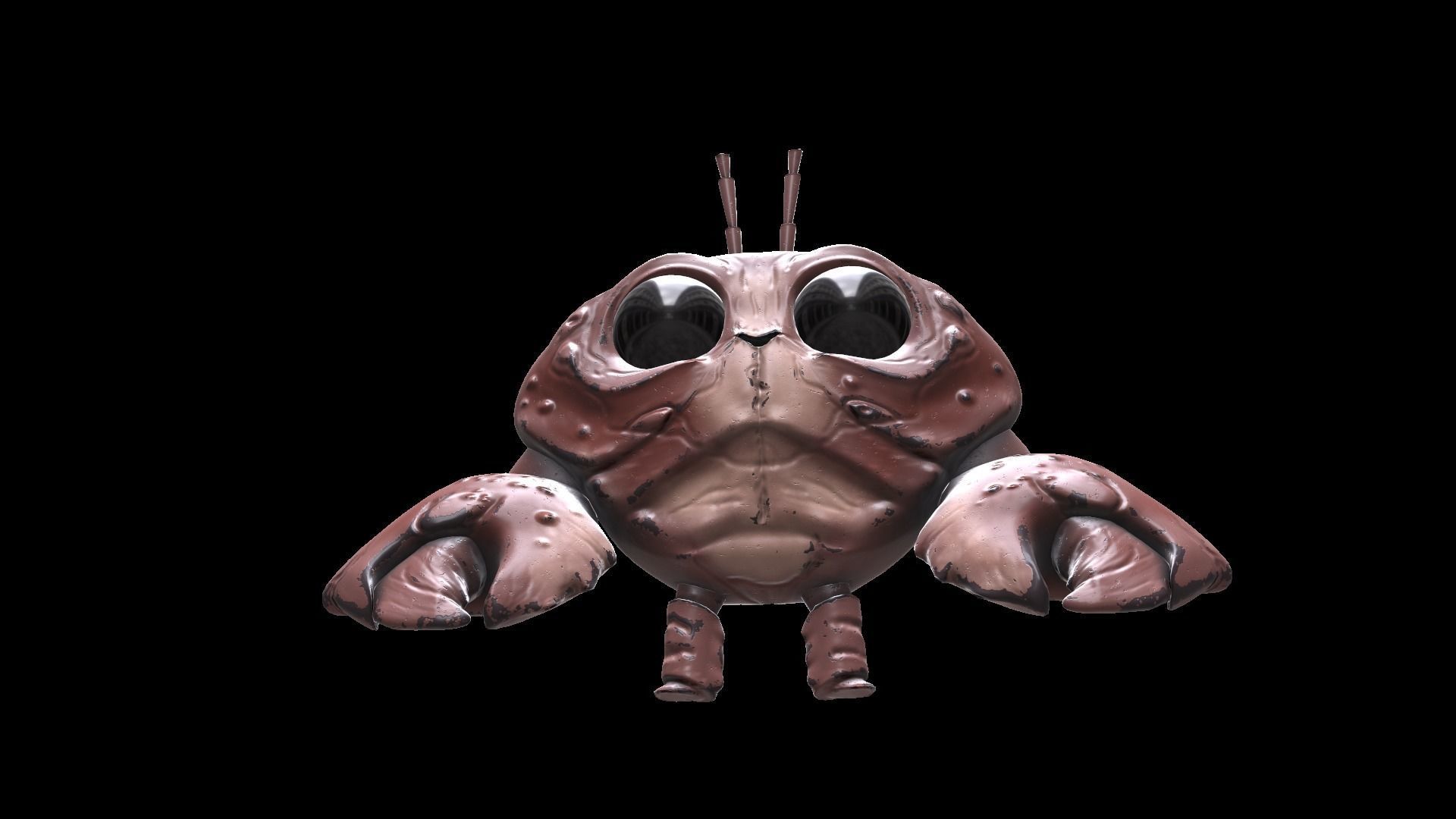 Cartoon Mr Crab Low-poly 3D model_11