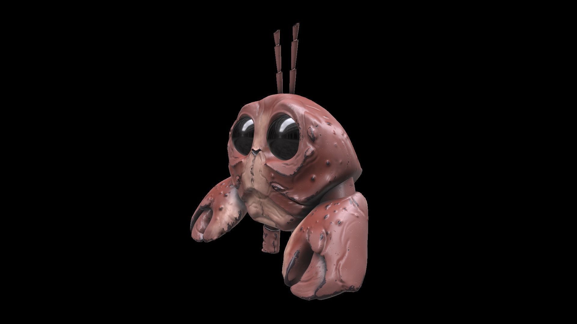 Cartoon Mr Crab Low-poly 3D model_5