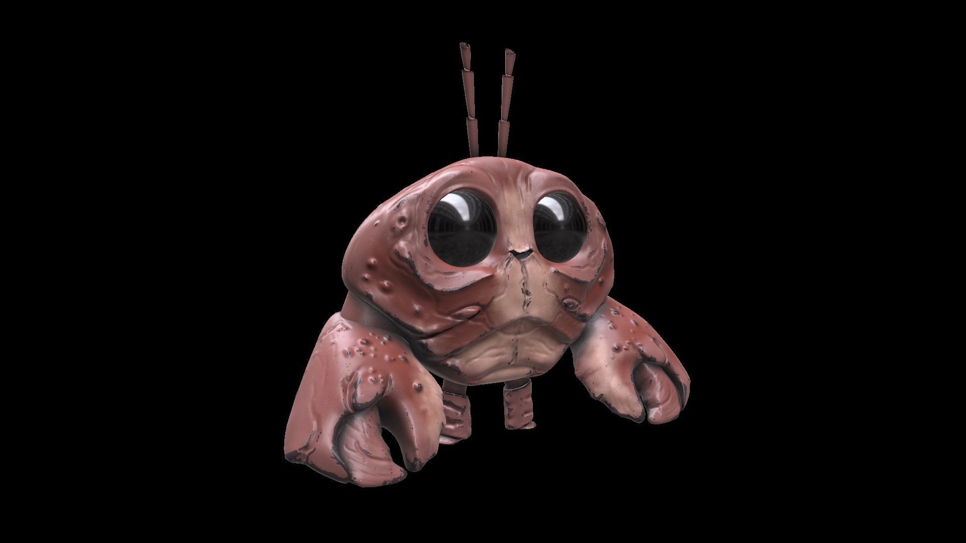 Cartoon Mr Crab Low-poly 3D model_2