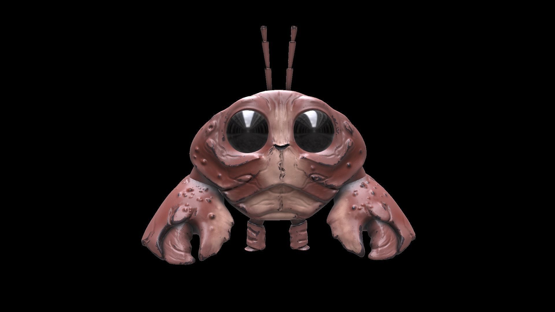 Cartoon Mr Crab Low-poly 3D model_3