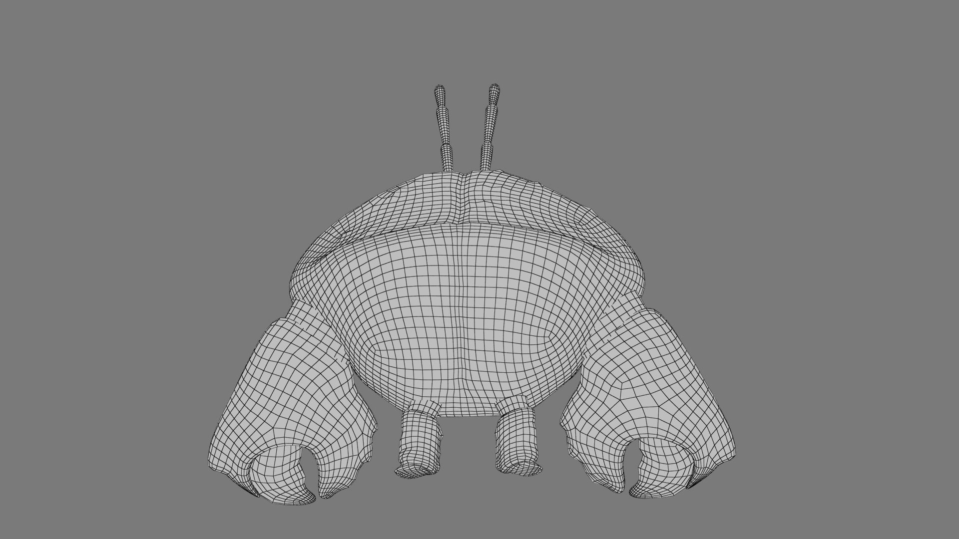 Cartoon Mr Crab Low-poly 3D model_28