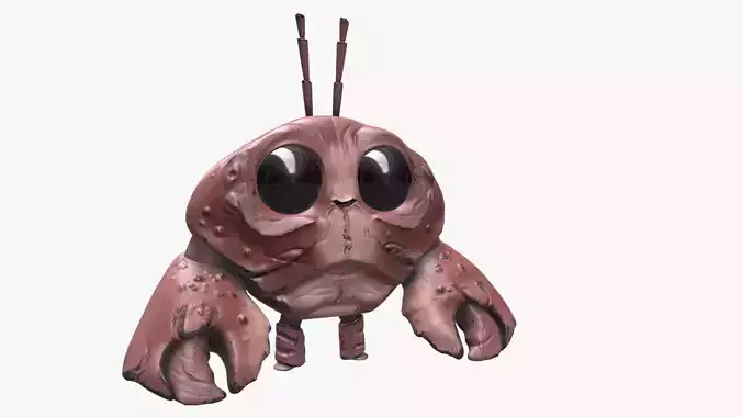 Cartoon Mr Crab Low-poly 3D model Cartoon Mr Crab Low-poly 3D model