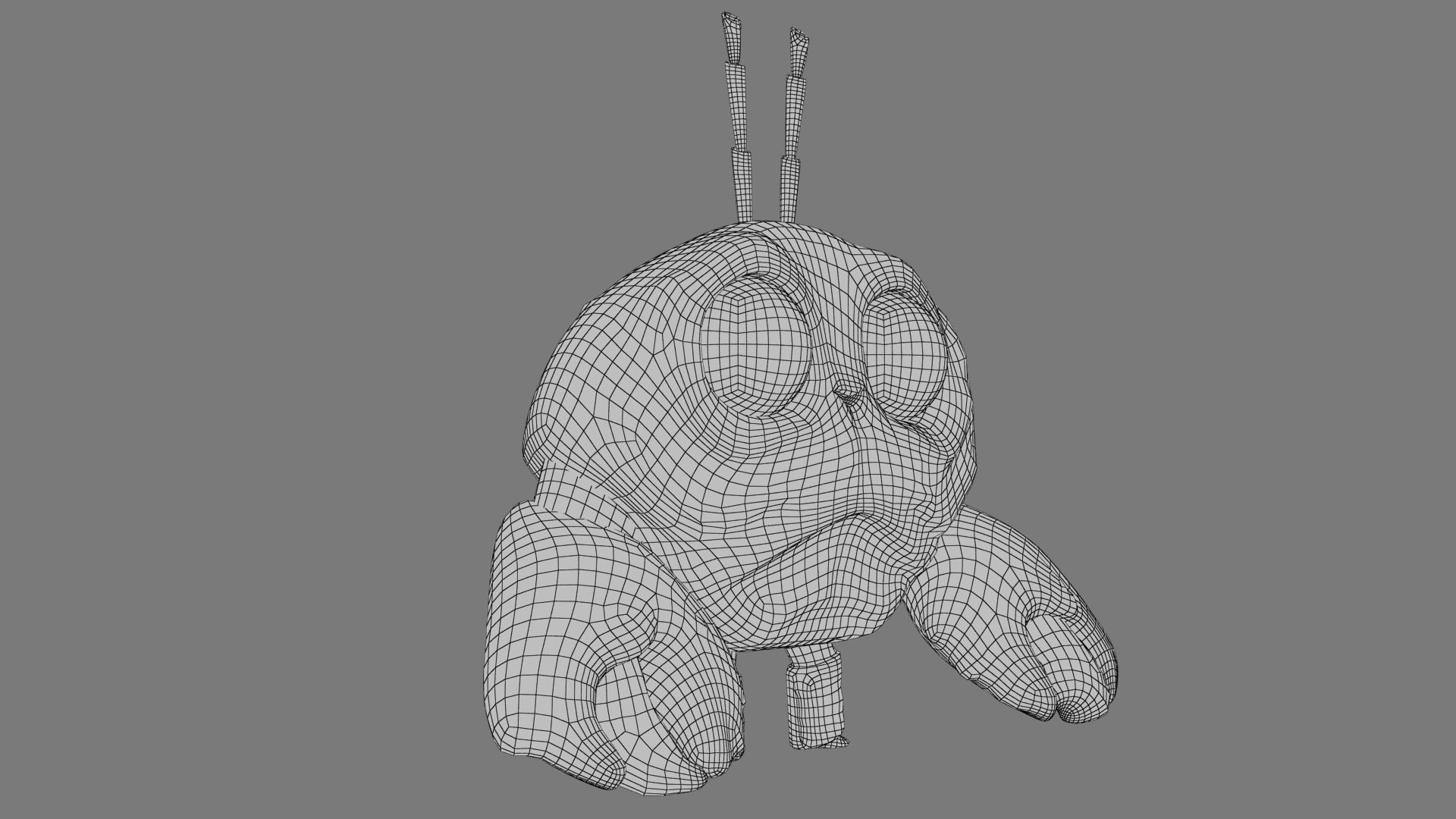 Cartoon Mr Crab Low-poly 3D model_16