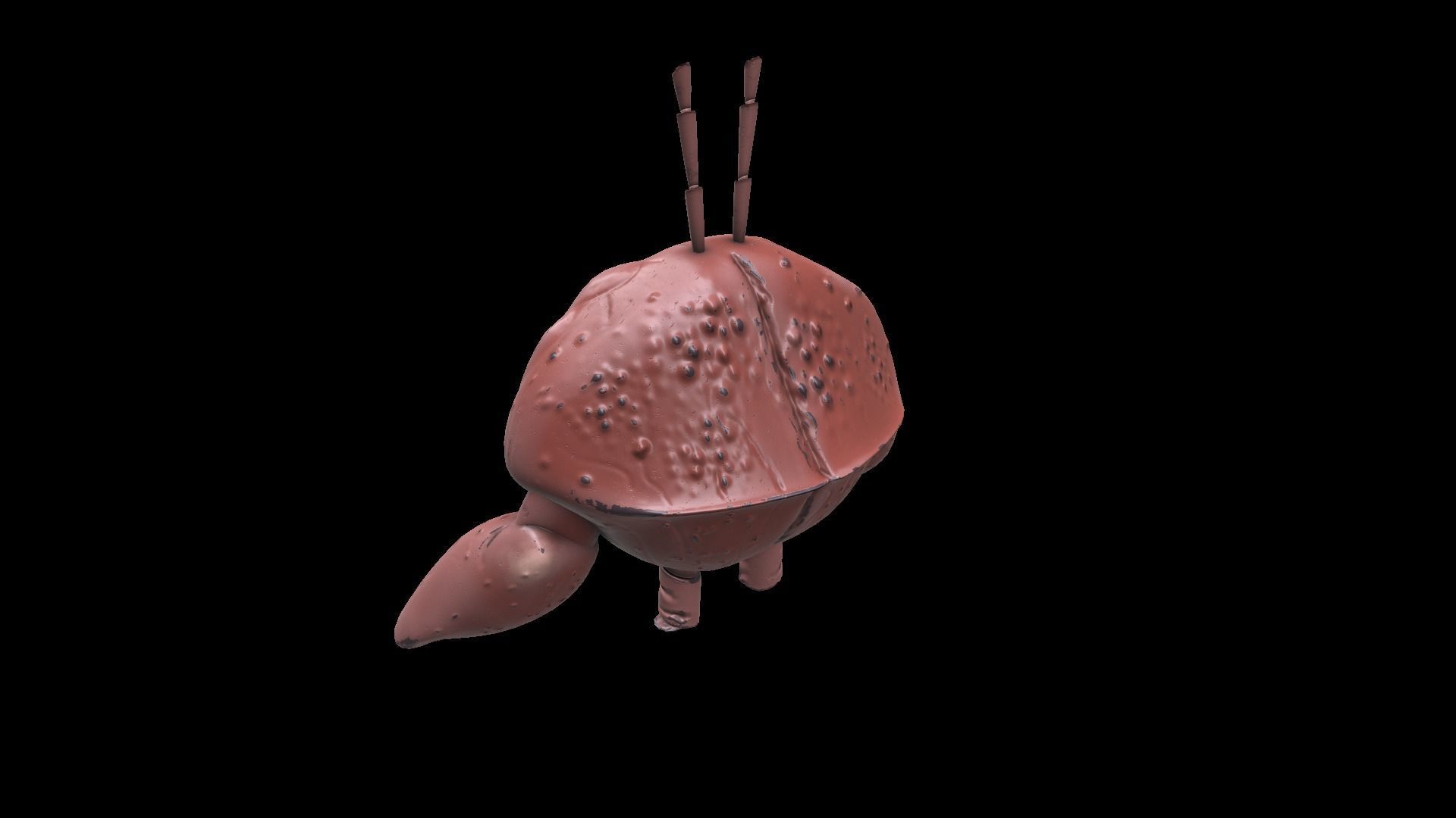 Cartoon Mr Crab Low-poly 3D model_9