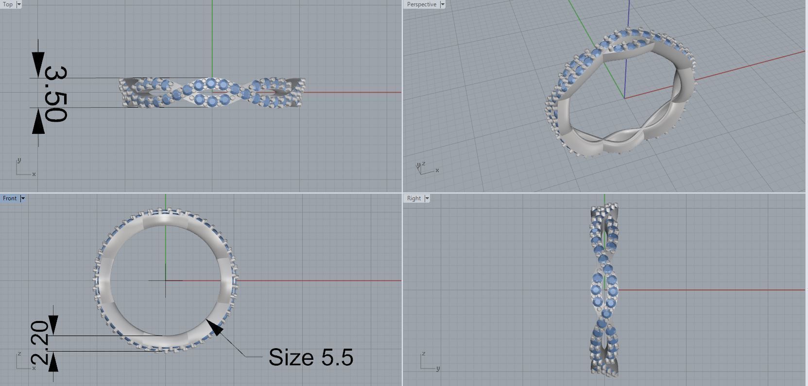 Women Ring 3D print model_2