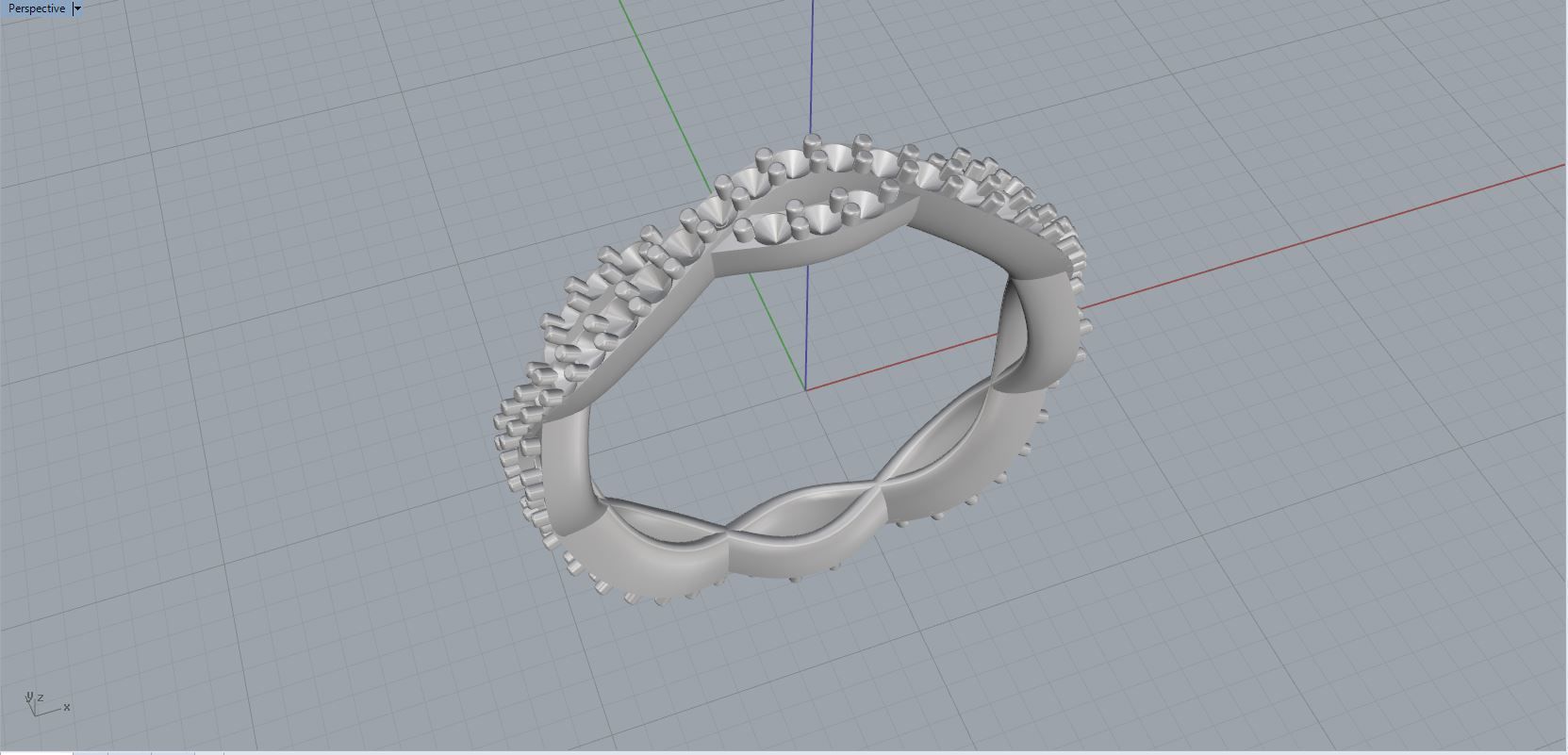 Women Ring 3D print model_3