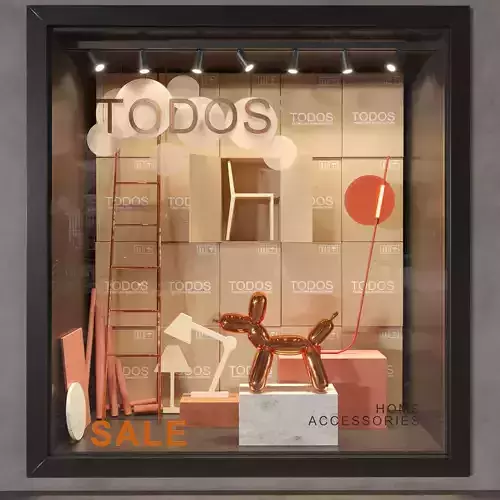 Shop window display 3D model