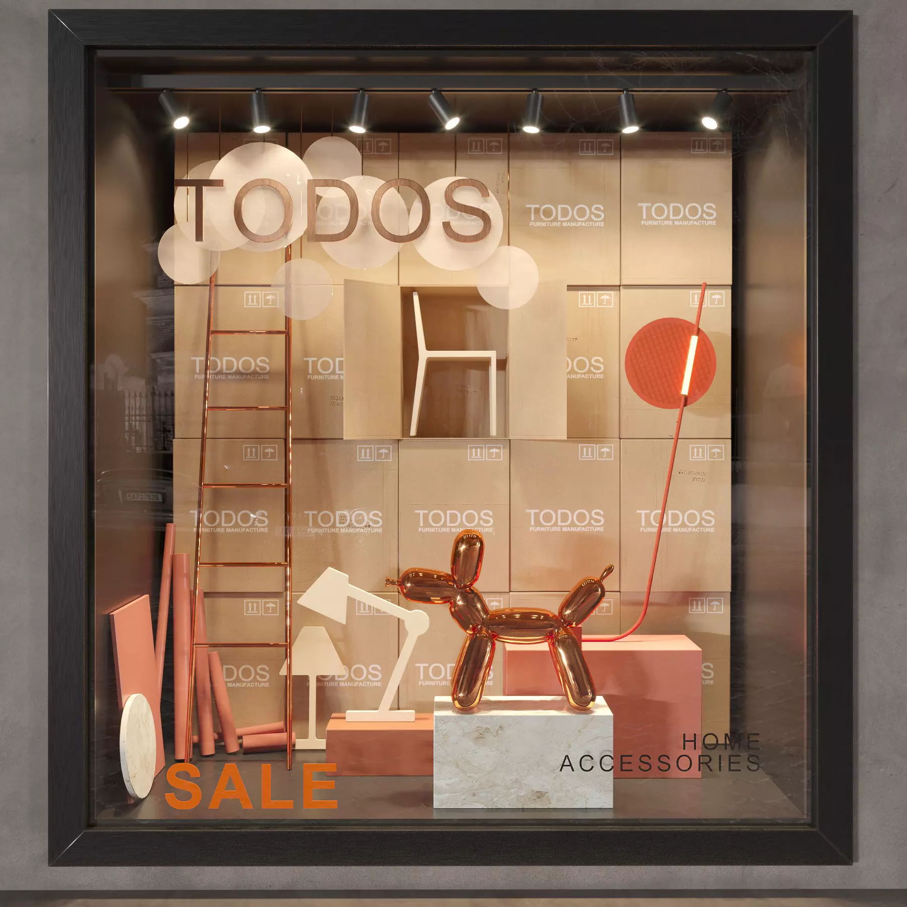 Shop window display 3D model_0