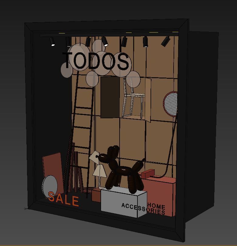Shop window display 3D model_3