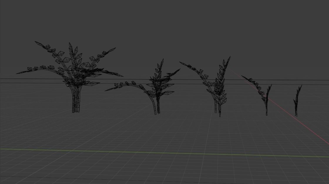 small plants collection Low-poly 3D model_10