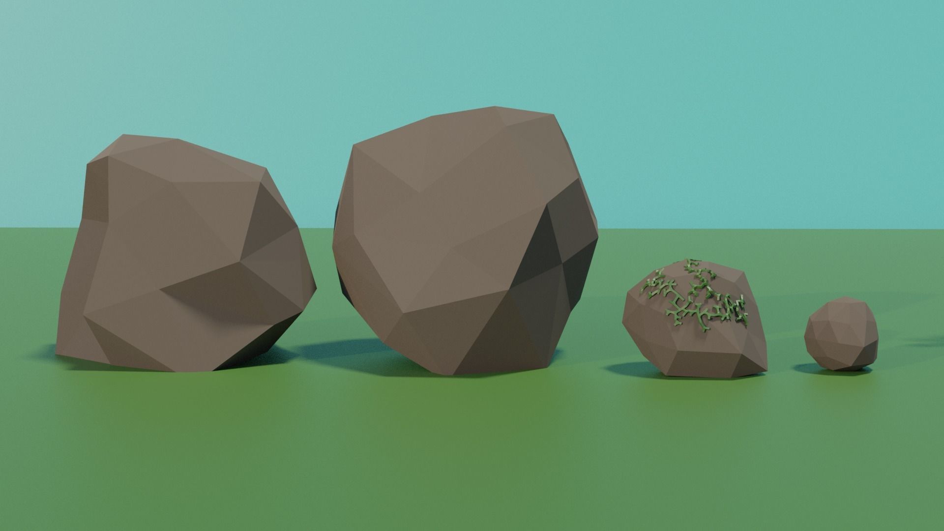 small plants collection Low-poly 3D model_13