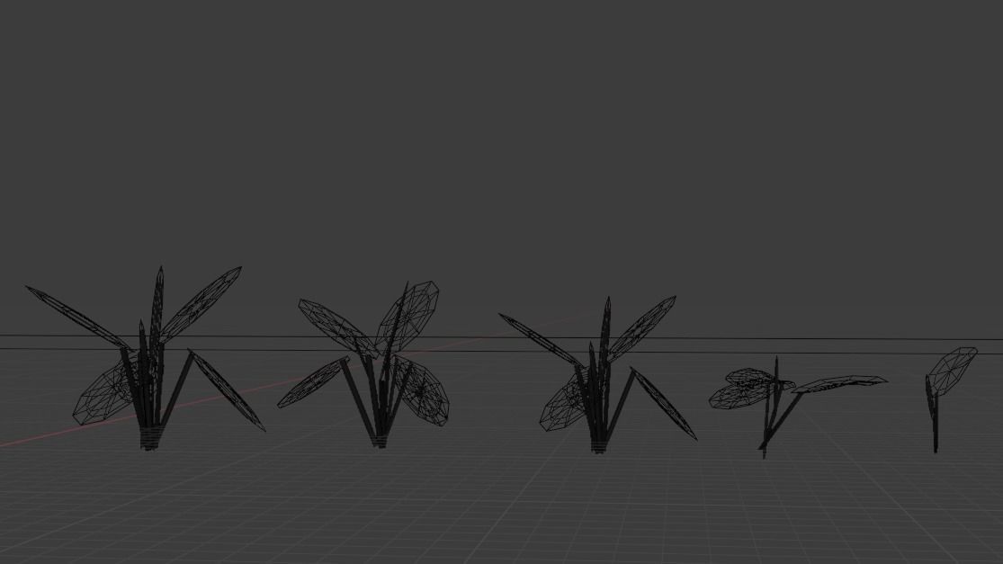 small plants collection Low-poly 3D model_6