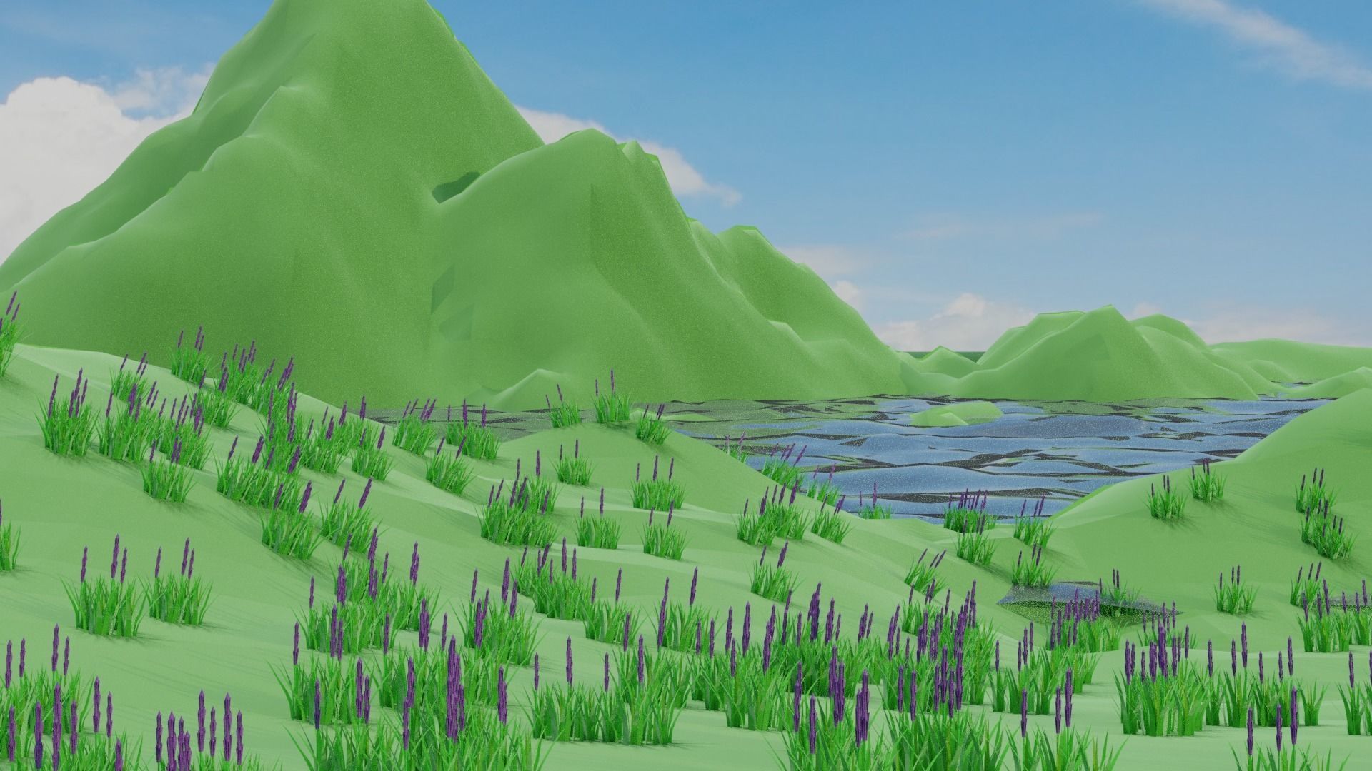 small plants collection Low-poly 3D model_17