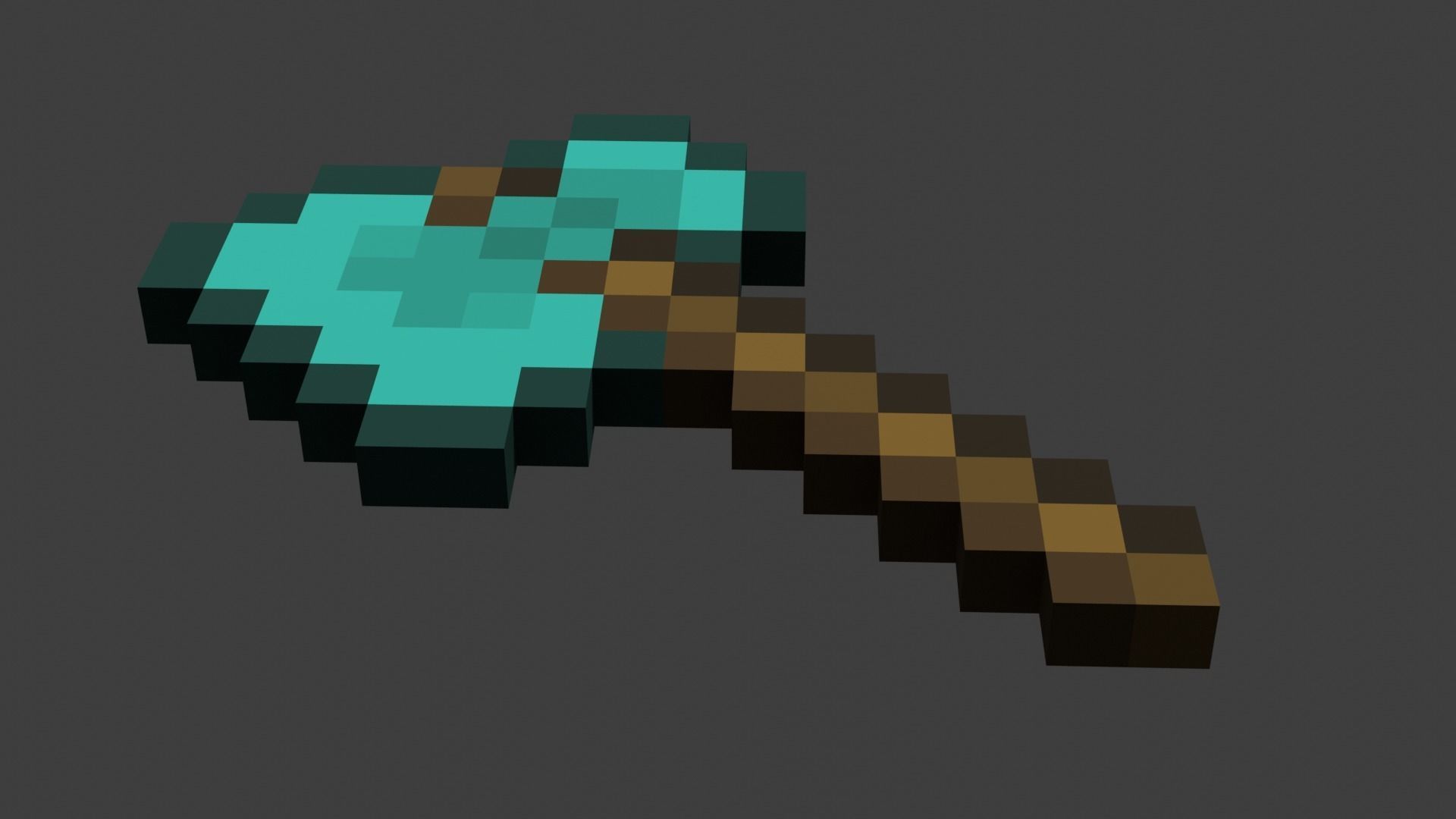 Minecraft Diamond Tools Free low-poly 3D model_3