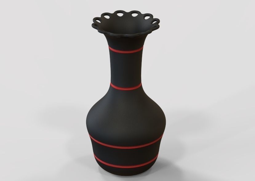 Flower Vase 3D print model_6