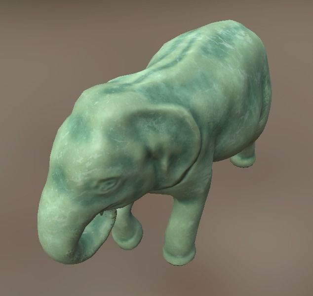 Elephant  Lo Poly model Cute Elephant Decor Statue Low-poly 3D model_16