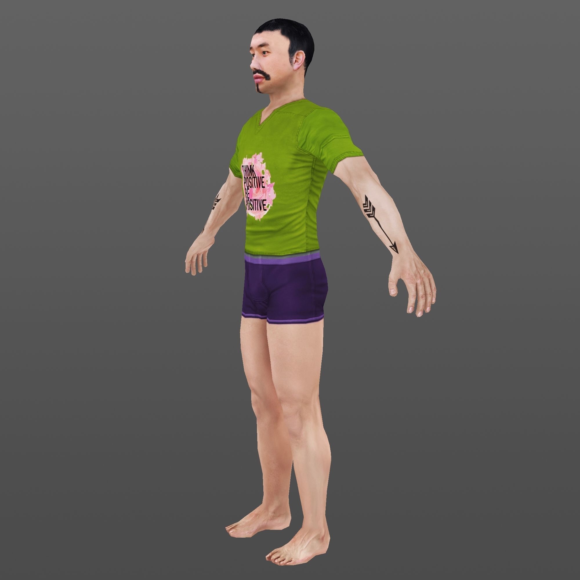MAN 61 - WITH 250 ANIMATIONS Low-poly 3D model_9