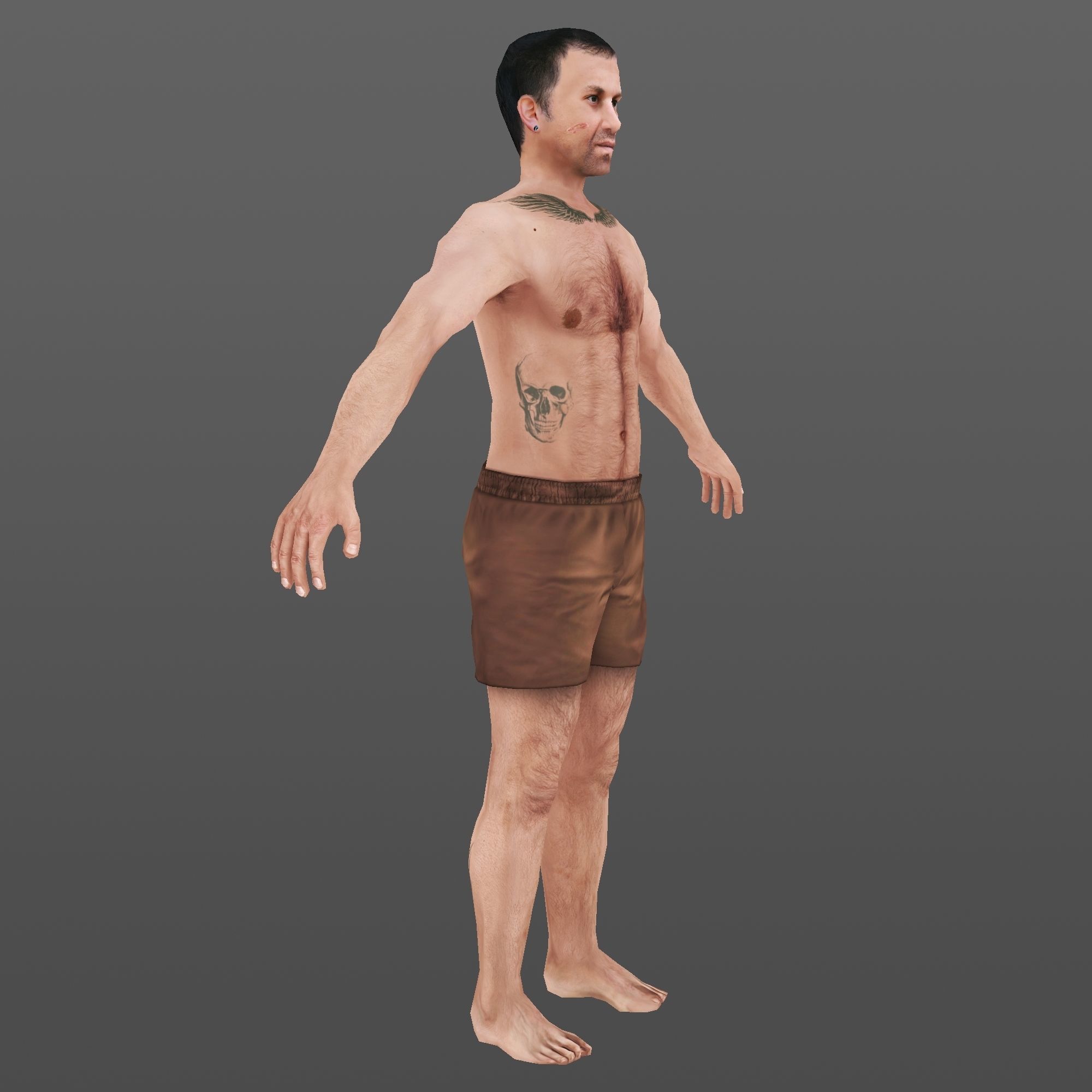 MAN 62 - WITH 250 ANIMATIONS Low-poly 3D model_9