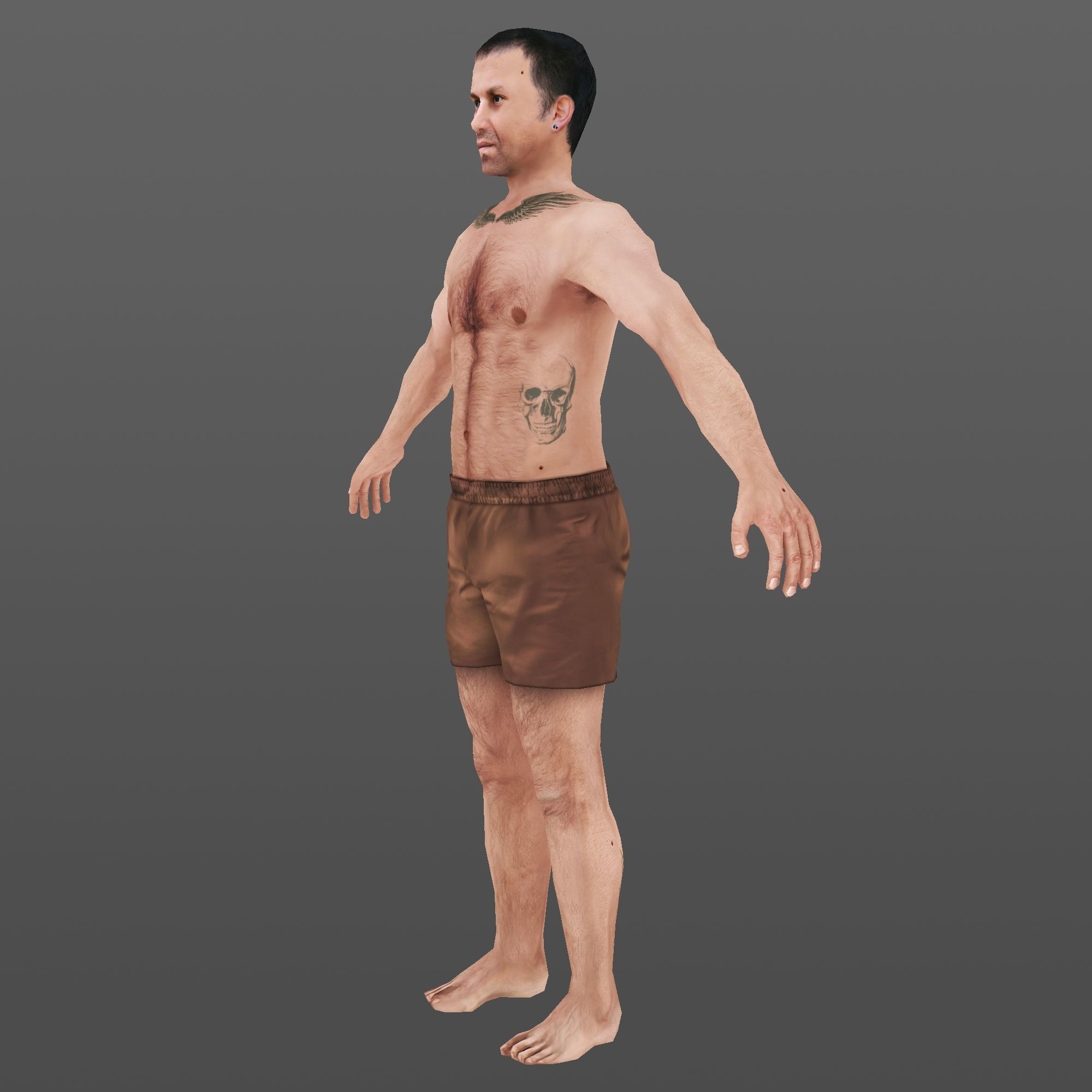 MAN 62 - WITH 250 ANIMATIONS Low-poly 3D model_7
